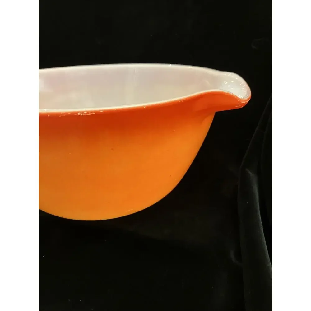 VTG Anchor Hocking Fire King Orange Ombre Cinderella Mixing Bowl Pour 2 Qt